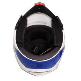 Vega Crux Checks Full Face Helmet-White Blue, 2 image