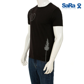SaRa Mens T-Shirt (MTS521YK-Black), Size: S, 2 image
