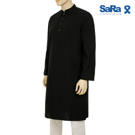 SaRa Mens Panjabi (MPJ562FCD-Black), Size: S, 2 image