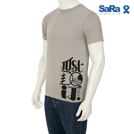 SaRa Mens T-Shirt (MTS601YK-Grey), Size: S, 2 image