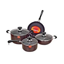 Noah Stylish Non-Stick Full Set - Induction Bottom-7 pcs-Copper