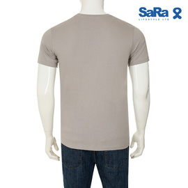 SaRa Mens T-Shirt (MTS601YK-Grey), Size: S, 3 image