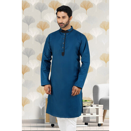Mens Fashionable Panjabi (Blue), Size: 40