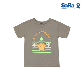 SaRa Boys T Shirt (BTS32FKB-Grey), Baby Dress Size: 5-6 years