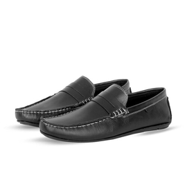 AAJ Ultra Premium Soft Leather Loafer For Men S318 Black, Size: 39, 2 image
