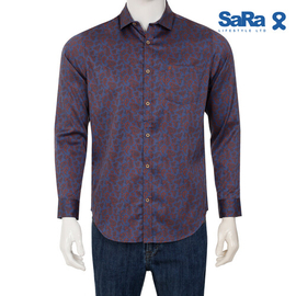 SaRa Mens Casual Shirt (MCS602FCI-Printed), Size: S
