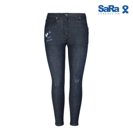 SaRa Ladies Denim Pant (WPT291YIB-Indigo Dark), Size: 28