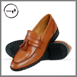 Penny Loafer Tussel Shoe For Men, Color: Brown, Size: 40