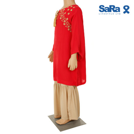 SaRa Girls Tops (GFT162FEAK-Red), Baby Dress Size: 2-3 years, 2 image