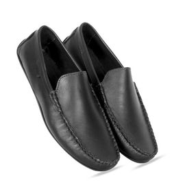 AAJ Ultra Premium Soft Leather Loafer For Men S320 Black, Size: 39