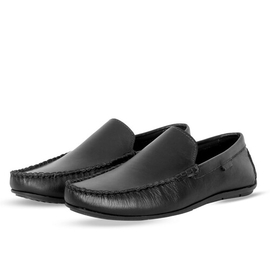 AAJ Ultra Premium Soft Leather Loafer For Men S320 Black, Size: 39, 4 image