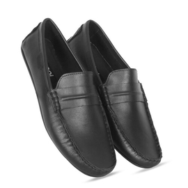 AAJ Ultra Premium Soft Leather Loafer For Men S328 Black, Size: 44
