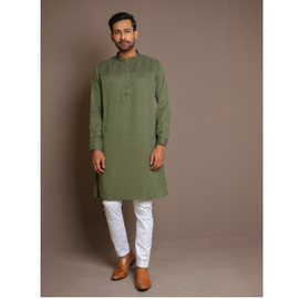 Men's Solid Color Stylish Casual Panjabi
