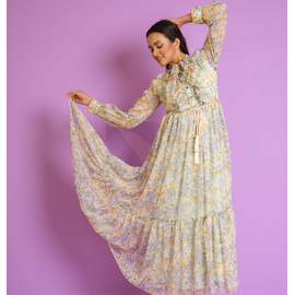 New Stylish Chiffon Georgette Gown, 2 image