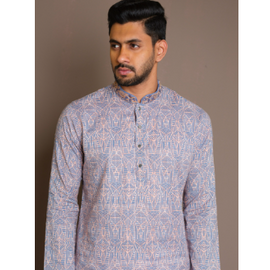 Men's Solid Color Stylish Casual Panjabi, 2 image