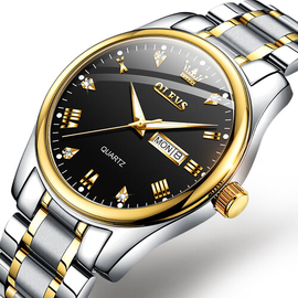 Olevs Quartz Wrist Watch Waterproof Watch 5563 for Men