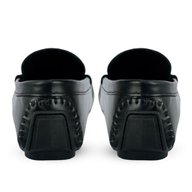 Black Plain Leather Loafer SB-S138, Size: 39, 4 image