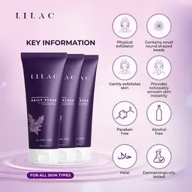 LILAC Brightening Daily Scrub All Skin Types 120ml, 3 image