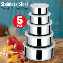 5 Pcs Multifunctional Stainless Steel Protect Fresh Box