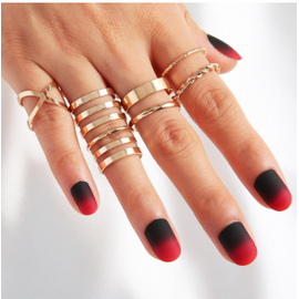 8 Pcs/Set Finger Ring Set Women Finger Rings for Women's Fashion, 2 image