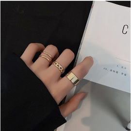 Korean Three-Piece Suit Finger Ring Set, 4 image