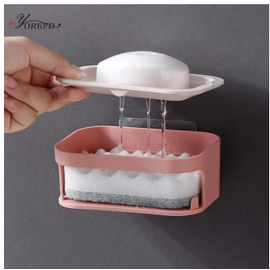 Bathroom Plastic Double Layers Draining Soap Case Holder, 3 image