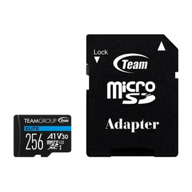 Team Elite A1 256GB U3 Micro SDXC UHS-I V30 Memory Card with Adapter