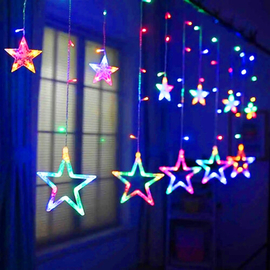 Star Curtain LED Light 12pcs Set Multicolor, 2 image