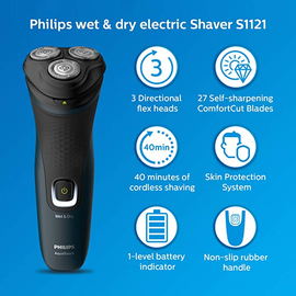 Shaver Series 1000 Wet or Dry Electric Shaver S1121/45, 2 image