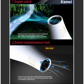 Kemei KM-810 3000W Powerful Professional Hair Dryer, 5 image