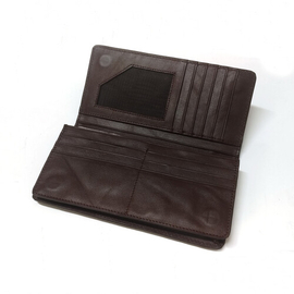 Stylish Magnetic Long Wallet For Men, Color: Chocolate, 3 image