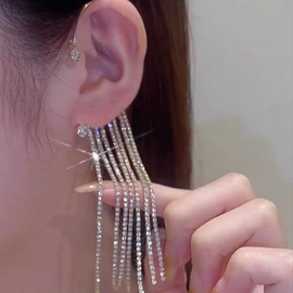 Ladies Cute Trendy Fashionable Stylish Ear Ring Earring Long Tassel Earrings, 2 image