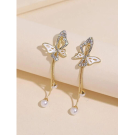 Ladies Cute Trendy Fashionable Stylish Ear Ring Earring Long Butterfly Earrings