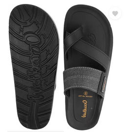Walkaroo Mens Black Outdoor Comfortable & Fashionable Sandals, Size: 6, 2 image