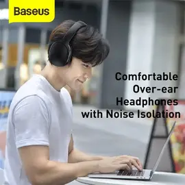 Baseus D02 Pro Wireless Bluetooth Headphones HIFI Stereo Earphones Foldable Sport Headset with Audio Cable, 4 image