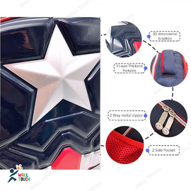 3D Dimensional Captain America Laminated School Bag with Exclusive Flash Film Mold, 4 image