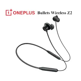OnePlus Bullets Wireless Z2 Neckband 12.4mm Dynamic Drivers IP55 Al Call Nosie Cancellation Fast Pairing Charging Earphones