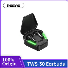 Remax TWS 30 Stereo Gaming Earbuds Zero-Delay Composite Shock Film Dual-Wheat Anti-Impression With Cool Breathing Light