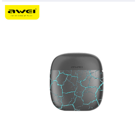 Awei T28 Pro Wireless Bluetooth Gaming Earbuds Cool LED Light Colour Change Ice Crack, 5 image