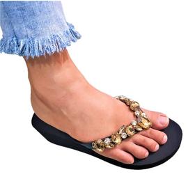 Stylishl Imported Ladies Sandal Black, Size: 35