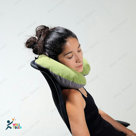 4 in 1 Inflatable Travelling Pillow Set with Eye Mask Ear Plug & Pouch (Ash), 2 image