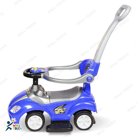3-in-1 Kids Indoor Outdoor Ride On Push Car Stroller and Swing Mercedes Benz GL63 Convertible Baby Car (Blue), 4 image