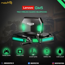 Lenovo GM5 Bluetooth Earbuds 5.0 TWS Gaming Headset Low Latency Headphone Sports Waterproof Noise Reduction, 3 image
