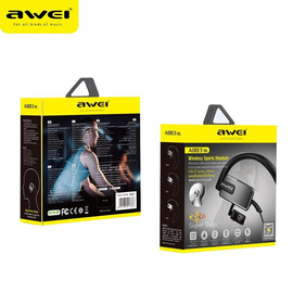 Awei A883BL Wireless Neckband Hi Bass Intelligent USE for Two Together CVC Intelligent Noise Reduction Earbuds, 3 image