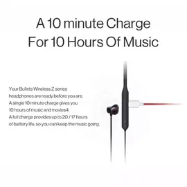 OnePlus Bullets Wireless Z (Bass Edition) Bluetooth Neckband IP55 Quick Switch Charge For 10 Minutes & Enjoy 10 Hours, 4 image