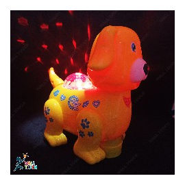 Battery Operated 3D Light & Music Cartoon Barking Dog for Kids (Yellow), 4 image