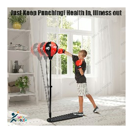 New Boxing Training Set with Punching Ball and Gloves for Kids, 8 image