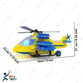 Cartoon Helicopter Toy With Lights And Music Nice Toy For Kids, 5 image