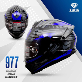 YOHE 977 Full Face HRT Helmet, Color: Blue, Size: S, 2 image
