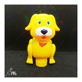 Battery Operated 3D Light & Music Cartoon Barking Dog for Kids (Yellow), 6 image